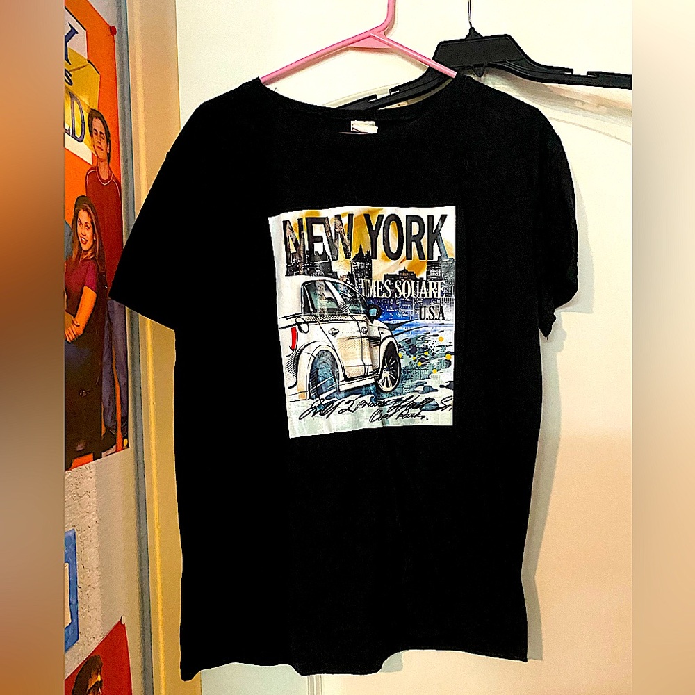 Soft NYC tee, black, cute, women’s, size XL but fits like L